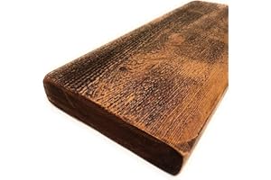 HOUSE OF RUSTIC LTD Wall Mounted Floating Shelves | Handmade Medium 5cm thickness| Reclaimed Rustic Style Industrial For Living Room Kitchen Home office Laundry Hallway Bedroom (Dark Oak, 60cm x 22cm x 5cm)