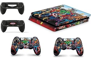 giZmoZ n gadgetZ Skins Autocollant pour Console PS4 Playstation 4 Slim + 2 manettes