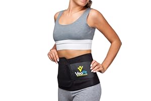 VEOFIT Fascia per Sudorazione Addominale per Uomo & Donna - 2 Taglie Regolabili (S-XXXL) OFFERTI: Fodera + Guida per Addominali scolpiti e Pancia Piatta …