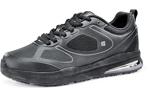 Shoes for Crews Revolution II, arbetsskor för kvinnor med halkfri yttersula, vattenavvisande och lätta träningsskor för kvinnor, svarta