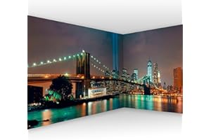 murando Fotomurales autoadhesivo Nueva York 539x250 cm Papel de esquina Papel Pintado Decoración de Pared Murales Pegatina decorativos adhesivos 3d moderna de Diseno Ciudad NYC Panorama d-A-0035-a-a
