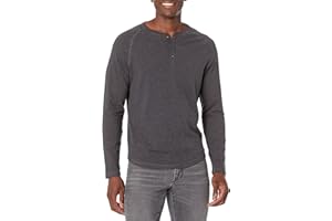 Amazon Essentials Camisa Henley de Manga Larga de Ajuste Entallado Hombre