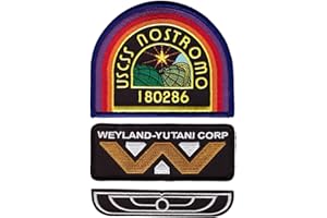 Titan One Europe - Set 3 Nostromo USCSS Weyland Yutani Spaceship Crew Uniform Alien Cosplay Patches Écusson Brodé Thermocollant