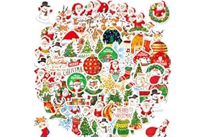EFNHJF5 Sticker Weihnachten,Aufkleber weihnachten,100 Stück Weihnachtsaufkleber für Skateboard Auto Handys Fahrrad Gepäck Laptop Koffer .Das ideale Geschenk für Familie und Kinder.