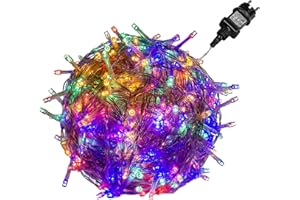 VOLTRONIC Guirlande lumineuse LED, intérieur et extérieur, IP44, choix du modèle et de la couleur, 200 LED, multicolore