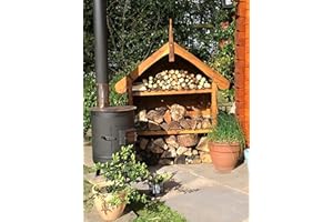ROSSENDALE BESPOKE TIMBER - PENDLETON RANGE Log Store - Decorative Garden Storage, Hand Made In Britain, Pressure Treated, Heavy Duty