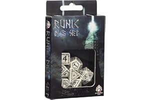 Q WORKSHOP Runic Dice White/Black (7)