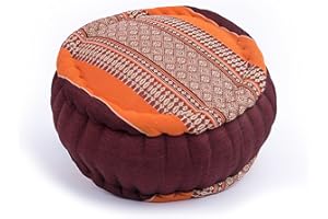 Handelsturm Coussin de Méditation Zafu Circulaire 34x15 (Marron-Orange)