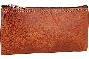 Gusti Lucy kosmetyczka skórzana – portfel damski i męski torba podróżna piórnik na dokumenty, kosmetyczka, torba na przybory, styl vintage, brązowa, brązowy, Jeden rozmiar