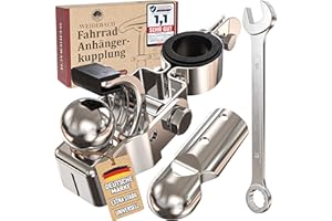 Weidebach® Stabilny hak holowniczy z galwanizowanego żelaza, Ø 2,35 do 3,05 cm, do wszystkich powszechnie stosowanych wsporników siodełka