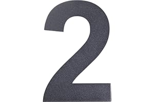 nanlyiau Numero de casa 6in/15.3cm Número de acero inoxidable mate RAL 7016,hecho de acero inoxidable sólido 304 Apariencia flotante,(7016 6in2)