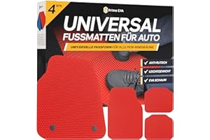 ‎PRIME EVA Prime EVA® Fussmatten für Auto, Universal Füßmatten für Auto, Zuschneidbare Auto FußMatten, Hochwertiger als Gummimatten für Auto, Rot