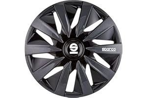 Sparco Enjoliveurs Lazio - 13-pouces - Noir/Gris - Set de 4 pièces