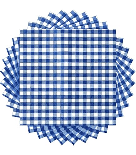 Tovaglioli Di Carta A Quadretti IHR – 20 Pezzi – 33x33 Cm – 3 Strati – Riciclati – Made In Germany