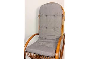 Rattani - Polster für Schaukelstuhl, Ersatzpolster Rattan Schaukelstuhl Gr. 125 x 50 x 7 cm, Fb. Uni Living dunkel grau - Made in EU