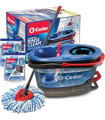 CLEANEO 8本セット O-Cedar RinseClean Spin Mop & Bucket System | Clean with Clean