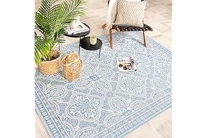 ‎FRAAI | HOME & LIVING FRAAI | Home & Living In- & Outdoor Teppich - Summer Oriental Hellblau - Wetterfest - Polypropylen - Flachgewebe - Balkon, Garten/Terrasse - Terrasse - Rug