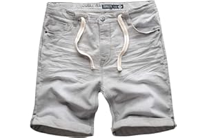 Sublevel Herren Sweat Shorts Kurze Hose Jeans Bermuda Denim Sweatpants Cargo Jogging Jeans Vintage Cargohose Used Look W29 - W42