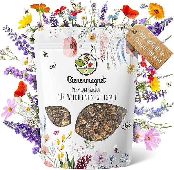 100g Premium Wildblumensamen für eine bunte Blumenwiese - Farbenfrohe & nektarreiche Blumensamen Mischung für Bienen & Schmetterlinge (inkl. GRATIS eBook) - 1