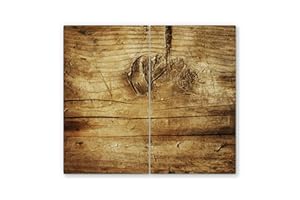 CANVASFLY 2x30x52cm - Herdabdeckplatte, Herdabdeckung für Glaskeramik-Kochfelder, Gehärtetes Glas, 60x52cm, mehrfarbig, Schneideplatte