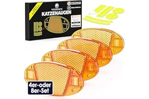 Weidebach® Reflektory na szprychy roweru o dużej sile promieniowania, kocie oczy w zestawie naklejki odblaskowe, reflektory rowerowe zgodne z niemieckim prawem o ruchu drogowym, reflektory rowerowe do