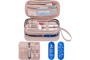 ‎YARWO YARWO Insulin Kühltasche für Diabetes Zubehör (Groß, Rosa)