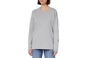 Carhartt Damen Lockere Passform, Schweres Langarm Logo-ärmeln T-Shirt