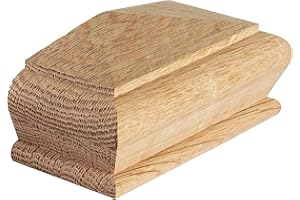 Blueprint Joinery Cambridge Oak Pyramid Newel Cap 120x58x50mm, Half Stair Newel Post Pyramid Cap 90mm, Recessed to Suit a 90mm x 43mm Newel (Half)