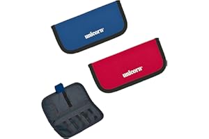 BULLYDARTS Unicorn Midi Velcro Dart Wallet / Dart Case - Red & Blue