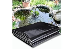 Pet Tribe Telo per Laghetto da Giardino in PVC Flessibile Resistente agli Strappi per Piscine Fontane Cascate Telone Impermeabile per Esterno Dimensione Telo PVC 4 x 5 Spessore 5 mm Nero Heissner