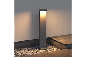 Mai & Mai Lampe sur Pied Extérieur 100x60x600mm Gris Foncé Éclairage Extérieur de Jardin LED IP65 Desgin LumaTorch