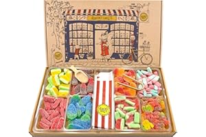 Heavenly Sweets Large Candy Box | Candy Mixes | Premium Sour Sweets Gift 1.2 kg Snack Box | Birthday Father's Day Summer Party