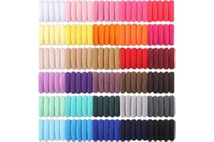 Jollybows 300 Pcs Hair Bands for Girls, Small Elastic Hair Ties Mini Seamless Hair Bobbles Ponytail Holders Hair Accessories for Baby Girls Kids Toddlers Children (1" 30 Colors)