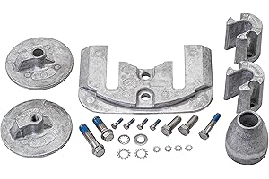 Quicksilver 888761q04 Aluminum Anode Kit-Mercruiser Bravo III Drives Producto Marino, Unisex, No especificado, sin especificar