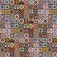 Mexican Ceramic Tiles - Caliente by Cerames - 120 Decorative Mexican Mosaic Tiles for Bathroom, Kitchen, Shower, Stairs, Living Room, Kitchen backsplash | Mexican Tiles backsplash 5x5 cm