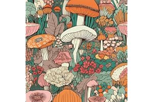 ICYEHAO Papel Pintado Autoadhesivo,44 x 600cm Papel Pintado Pared Papel Tapiz de Setas Verde y Amarillo con Diseño Floral de Bosque para Muebles Paredes en Baño, Sala de Estar, Dormitorio, y Muebles