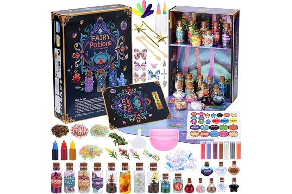Wothfav Potion Magique Enfant, Mélange 22 Bouteilles de Potion Magique, Set de Potion Mystère Vintage pour Enfants, Kits de Potions de Fées, Jouets Artisanaux pour Garçons et Filles, Cadeaux Créatifs