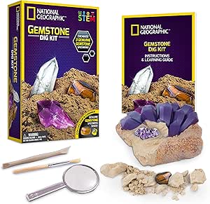 National GEOGRPAHIC Crystal Growing Kit for Kids - Grow 6 Crystal Trees in Just 6 Hours