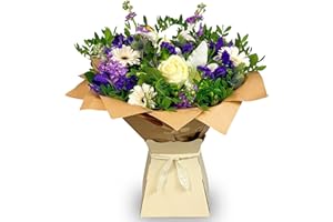 All Occasions Purple Wishes Flower Bouquet - Fresh Cut Flowers Delivered | Ideal for Birthdays, Anniversaries, and Thank You Gifts