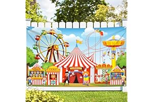 KatchOn, Carnival Backdrop for Carnival Decorations - XtraLarge, 72x44 Inch | Carnival Theme Party Decorations | Carnival Banner, Circus Theme Party Decorations, Circus Decorations | Circus Banner