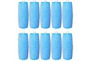 Hsthe Sea Confezione da 10 rulli di ricambio minerali extra grossolani Scholl Velvet Smooth Pedi ricariche per testine di ricambio per rulli Scholl Velvet Smooth Callus Remover, nero