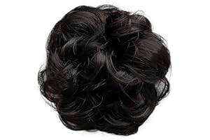 CAISHA Postiche Choucho Avoir Les Cheveux Relevés Avoir Les Cheveux Relevés Volumineux Bouclé Chignon Brun Foncé Mix G33A