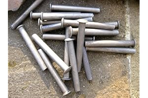 R S TRADE 5 x Rivets for Shovel Spade Fork Handle Repair 50x6mm rake Hoe Garden Lawnmower