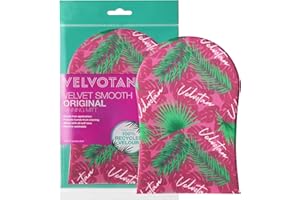 VELVOTAN Original Tanning Mitt (Palm Paradise) Self Tan Mitt for Streak-Free Finish & Stain-Free Hands, Washable & Reusable, Use with Any Fake Tan