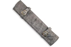 Angus Stoke Sam - Funda de Piel para Cuchillos de Cocinero (Piel, tamaño Grande), diseño de Bolsa