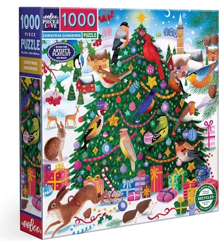 EeBoo Puzzle 'The Little Tree' – 1000 Teile, Quadratisch 58x58 Cm, Glänzende Teile, Inkl. Bildvorlage