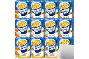 Erasco Heisse Tasse Huhn mit Nudeln 12er Pack (36 Beutel a 12,2g) + usy Block