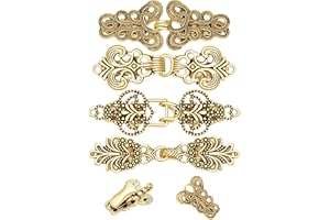 GEOSAR 4 Pezzi Clip per Cardigan Vintage Clip per Maglione in Metallo Clip per Mantella Retrò Spilla per Mantello Maglione Chiusura per Maglione a Spirale Abito con Collo a Scialle