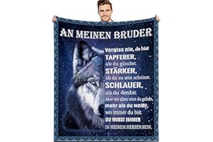 ‎G-DAKE G-dake Geschenk für Bruder, An Meinen Bruder Decke mit Spruch, Bester Bruder Geschenk Geburtstag Geschenkideen, Flauschige Kuscheldecke 150x200cm