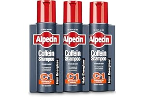 Alpecin Caffeine Shampoo C1 3x250ml | Anticaduta Efficace con Caffeina | Rinforzante Uomo per Capelli Diradati e Sottili | Cura Quotidiana del Cuoio Capelluto | Per capelli forti